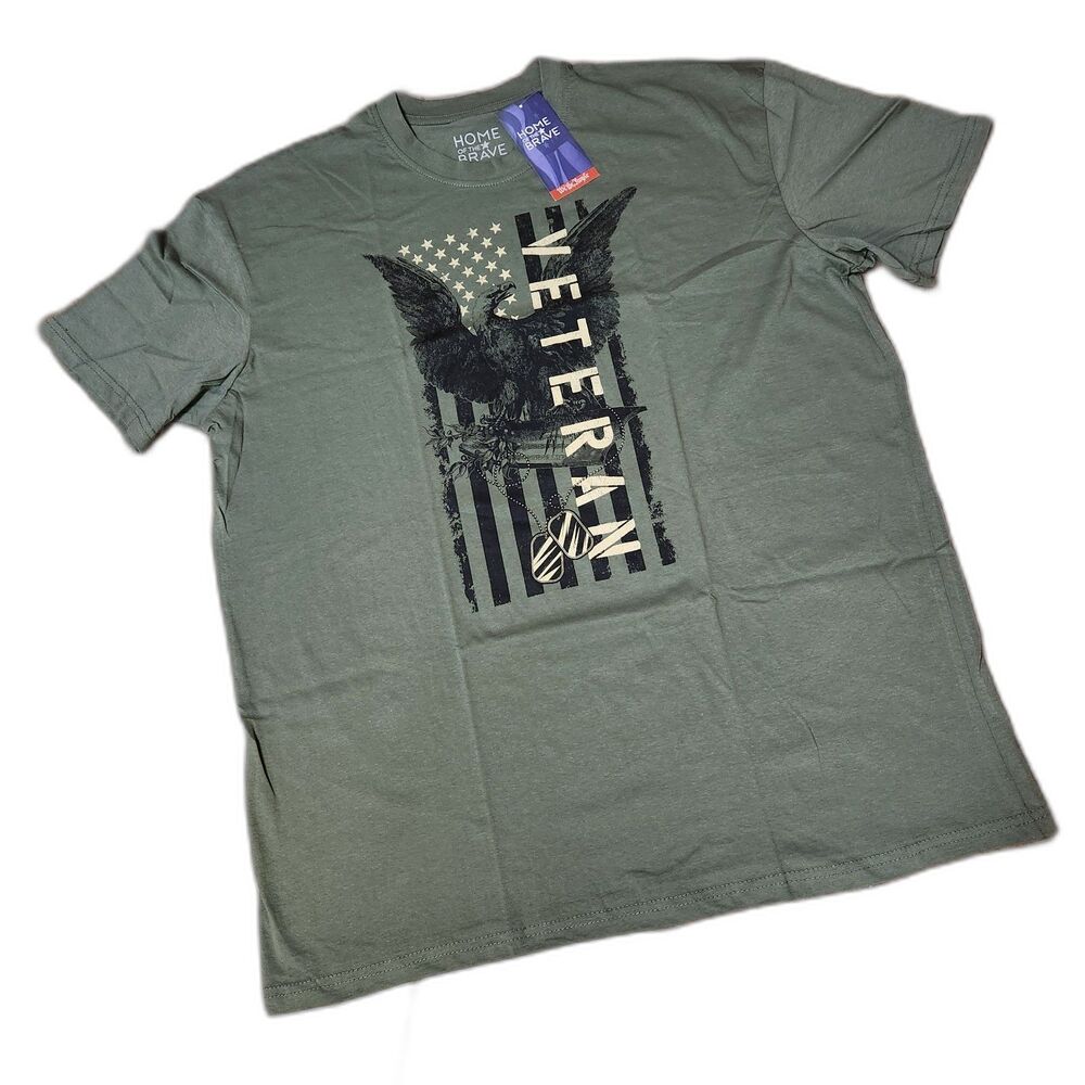 Veteran Graphic T‑Shirt Men’s XXL Green